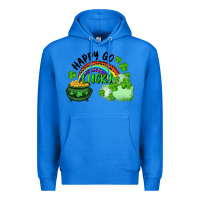 True Royal Happy Go Lucky Rainbow Shamrocks And Pot Of Gold Premium Hoodie - RanaPortraitStore