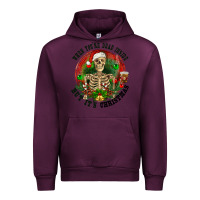 Mauve Wine When you're dead inside but it's christmas Urban Hoodie - RanaPortraitStore
