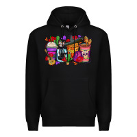 Black day of the dead coffee cups Premium Hoodie - Zillion Design Studio