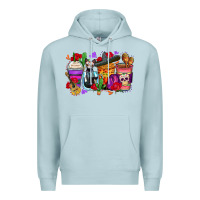 Blue Mist day of the dead coffee cups Premium Hoodie - Zillion Design Studio