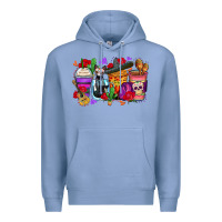 Colony Blue day of the dead coffee cups Premium Hoodie - Zillion Design Studio