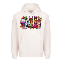 Pale Pink day of the dead coffee cups Premium Hoodie - Zillion Design Studio
