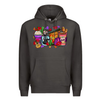 Smoke day of the dead coffee cups Premium Hoodie - Zillion Design Studio