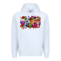 White day of the dead coffee cups Premium Hoodie - Zillion Design Studio