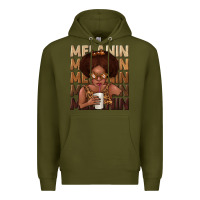 Army Green melanin kid Premium Hoodie - texasbilliewilder