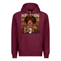 Burgundy melanin kid Premium Hoodie - texasbilliewilder