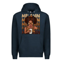 Navy melanin kid Premium Hoodie - texasbilliewilder