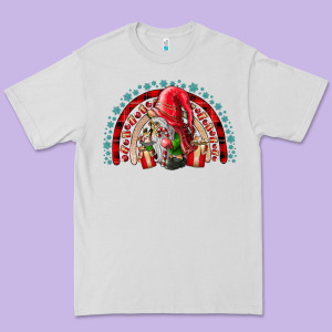 Festive Gnome With Gifts Premium Tee Designed By Cowhidedigitalart