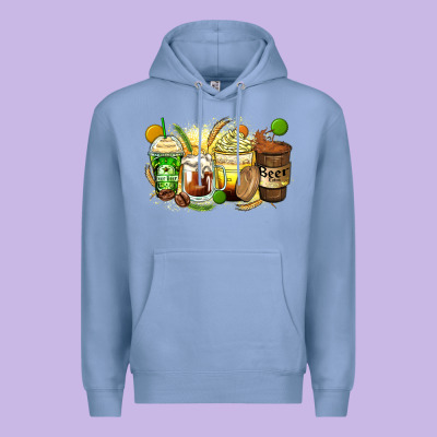 Beer Coffee Cups Premium Hoodie Designed By Zillion Design Studio
