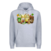 Heather Grey beer coffee cups Premium Hoodie - Zillion Design Studio