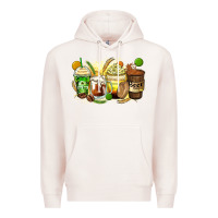 Pale Pink beer coffee cups Premium Hoodie - Zillion Design Studio