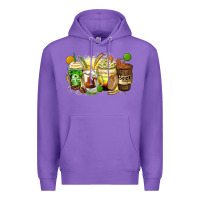 Purple beer coffee cups Premium Hoodie - Zillion Design Studio