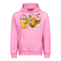 Fuchsia Pink coffee cups bumble bee Urban Hoodie - texasbilliewilder