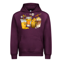 Mauve Wine coffee cups bumble bee Urban Hoodie - texasbilliewilder