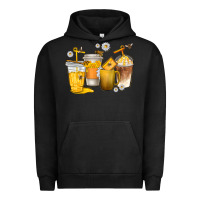 Pigment Black coffee cups bumble bee Urban Hoodie - texasbilliewilder