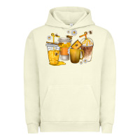 Pigment Pistachio coffee cups bumble bee Urban Hoodie - texasbilliewilder