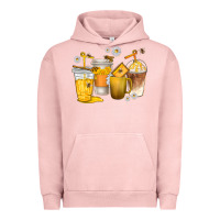 Pigment Salmon coffee cups bumble bee Urban Hoodie - texasbilliewilder