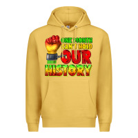 Antique Gold one month cant hold our history juneteenth Premium Hoodie - texasbilliewilder