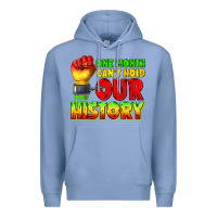 Colony Blue one month cant hold our history juneteenth Premium Hoodie - texasbilliewilder