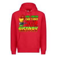 Red one month cant hold our history juneteenth Premium Hoodie - texasbilliewilder