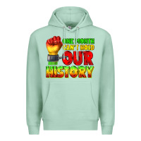 Seafoam one month cant hold our history juneteenth Premium Hoodie - texasbilliewilder