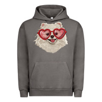 Pigment Tornado white pomeranian with love glasses Urban Hoodie - RanaPortraitStore