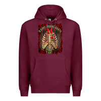 Burgundy Happy Horrordays Premium Hoodie - RanaPortraitStore