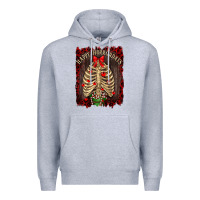 Heather Grey Happy Horrordays Premium Hoodie - RanaPortraitStore