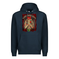 Navy Happy Horrordays Premium Hoodie - RanaPortraitStore