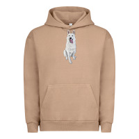Pigment Burro Hand Drawing White Shepherd Urban Hoodie - RanaPortraitStore