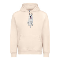 Sandshell Hand Drawing White Shepherd Urban Hoodie - RanaPortraitStore
