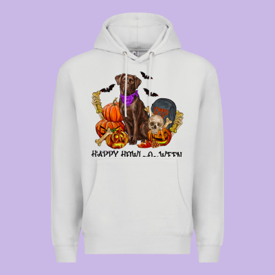 Happy Howl O Ween Premium Hoodie Designed By Ranaportraitstore