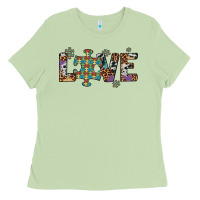 Matcha love autism awareness leopard cowhide Ladies Tee - Artiststas