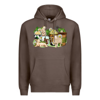 Coffee sheep coffee cups Premium Hoodie - Zillion Design Studio