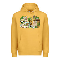 Mustard sheep coffee cups Premium Hoodie - Zillion Design Studio