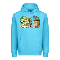 Ocean Blue sheep coffee cups Premium Hoodie - Zillion Design Studio