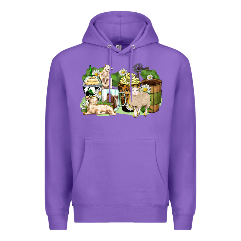 Sheep Coffee Cups Premium Hoodie by Zillion Design Studio | Teevron