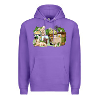 Purple sheep coffee cups Premium Hoodie - Zillion Design Studio