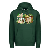 Sports Green sheep coffee cups Premium Hoodie - Zillion Design Studio