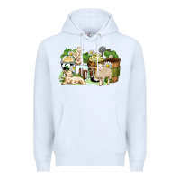 White sheep coffee cups Premium Hoodie - Zillion Design Studio