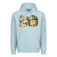 Blue Mist sheep coffee cups Premium Hoodie - Zillion Design Studio