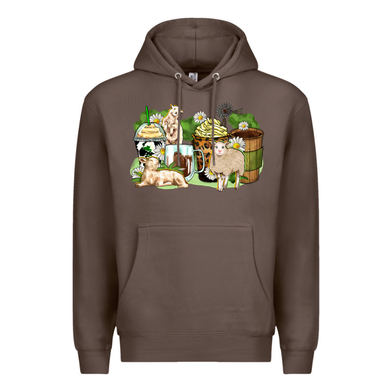 Sheep Coffee Cups Premium Hoodie by Zillion Design Studio | Teevron