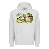 Dove Grey sheep coffee cups Premium Hoodie - Zillion Design Studio