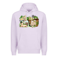 Lilac sheep coffee cups Premium Hoodie - Zillion Design Studio