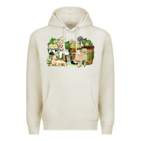 Oatmeal Heather sheep coffee cups Premium Hoodie - Zillion Design Studio