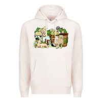 Pale Pink sheep coffee cups Premium Hoodie - Zillion Design Studio