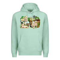 Seafoam sheep coffee cups Premium Hoodie - Zillion Design Studio