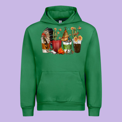 Urban Hoodie coffee cups indian headdress