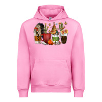 Fuchsia Pink coffee cups indian headdress Urban Hoodie - texasbilliewilder