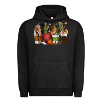 Pigment Black coffee cups indian headdress Urban Hoodie - texasbilliewilder